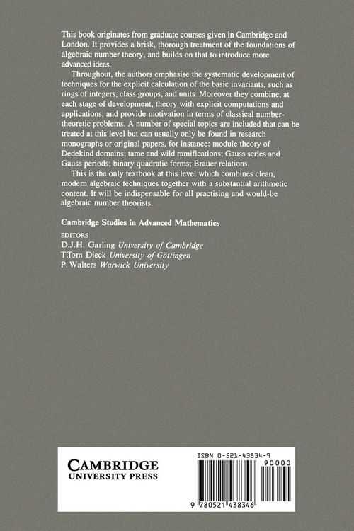 Produktbild: Algebraic Number Theory