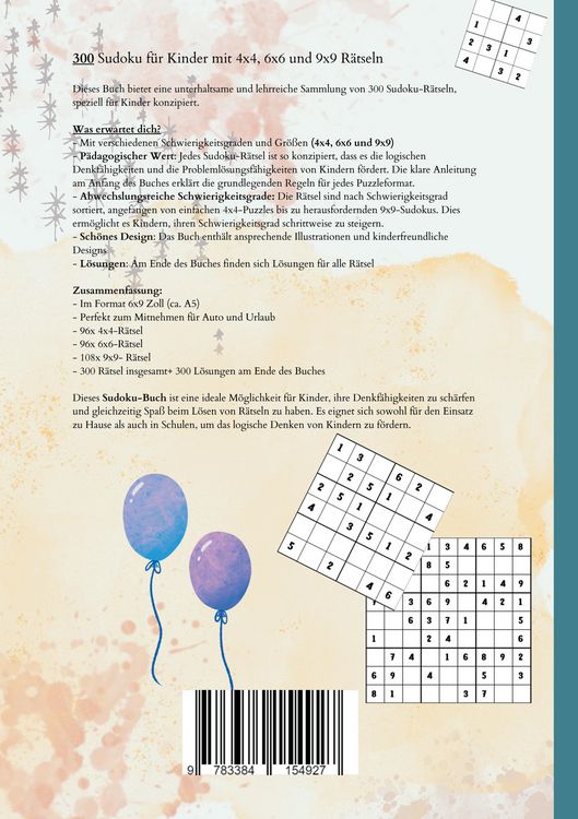 Produktbild: Sudoku f&uuml;r Kinder- 300 Sudokus