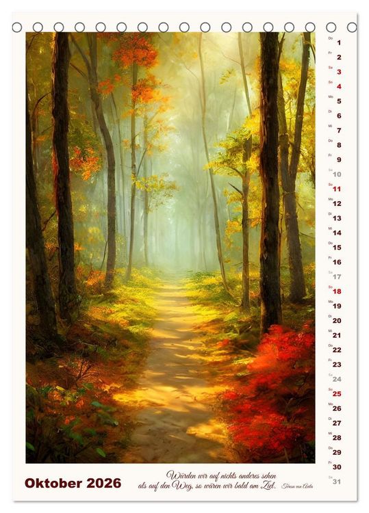 Produktbild: Wege der Fantasie (Tischkalender 2026 DIN A5 hoch), CALVENDO Monatskalender