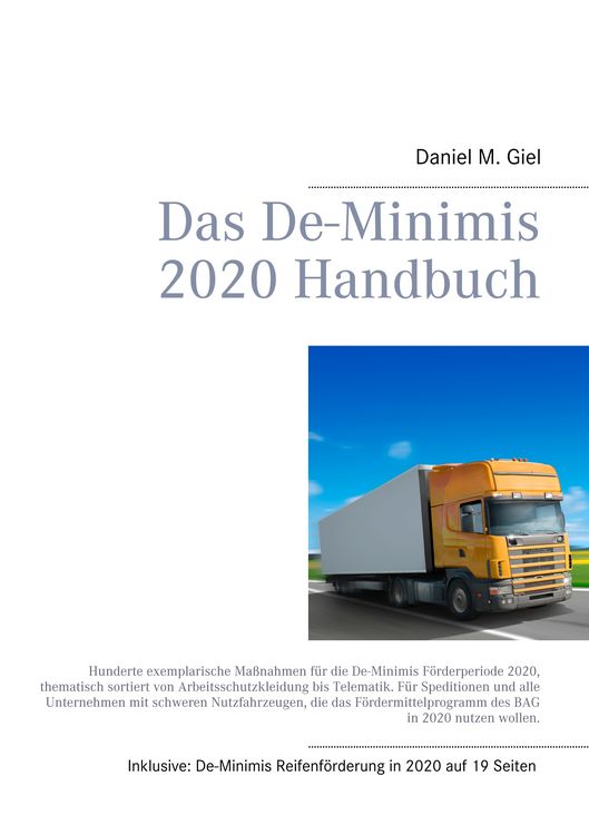 Produktbild: Das De-Minimis 2020 Handbuch