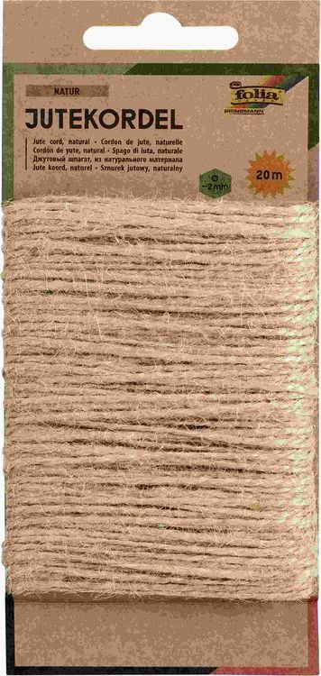 Produktbild: Folia Jutekordel 20m, natur