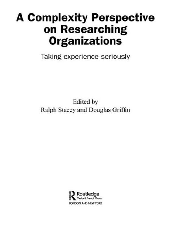 Produktbild: A Complexity Perspective on Researching Organisations