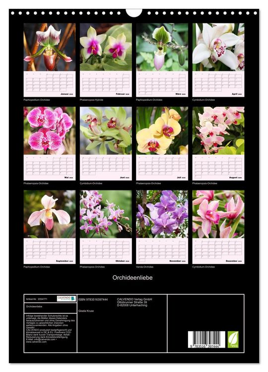 Produktbild: Orchideenliebe (Wandkalender 2026 DIN A3 hoch), CALVENDO Monatskalender