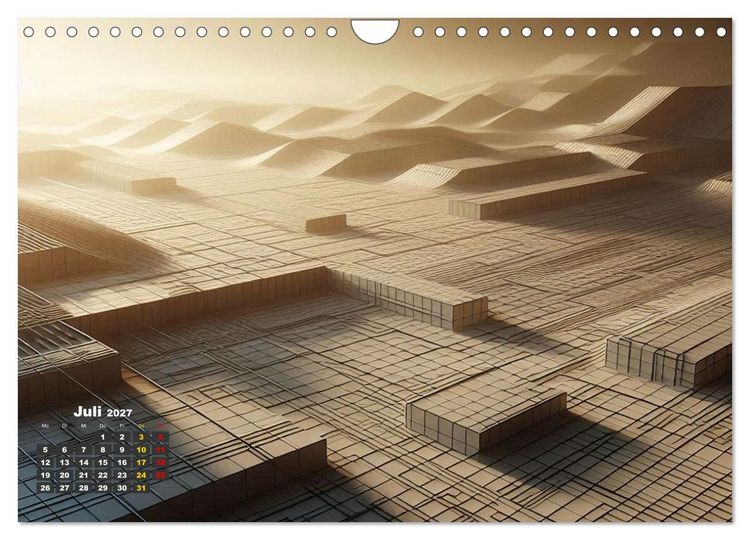 Produktbild: Digitale Landschaften &ndash; Atmosph&auml;ren der Zukunft (Wandkalender 2027 DIN A4 quer), CALVENDO Monatskalender