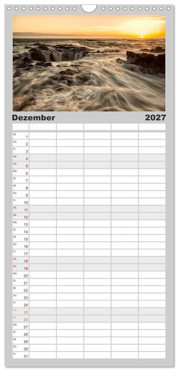Produktbild: Familienplaner 2027 - USA Deluxe mit 5 Spalten (Wandkalender, 21 x 45 cm) CALVENDO