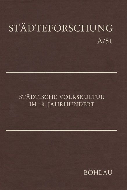 Produktbild: St&auml;dtische Volkskultur im 18. Jahrhundert