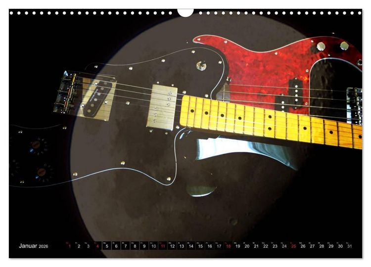 Produktbild: Mystische Gitarren (Wandkalender 2026 DIN A3 quer), CALVENDO Monatskalender