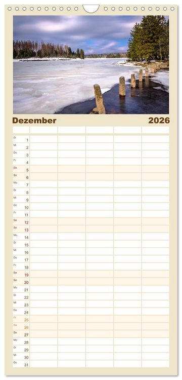 Produktbild: Familienplaner 2026 - Harzer Impressionen mit 5 Spalten (Wandkalender, 21 x 45 cm) CALVENDO