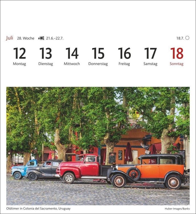 Produktbild: Traumziele Sehnsuchtskalender 2027 - Wochenkalender mit 53 Postkarten