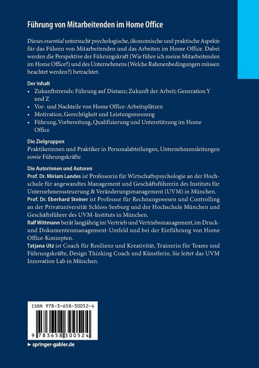 Produktbild: F&uuml;hrung von Mitarbeitenden im Home Office