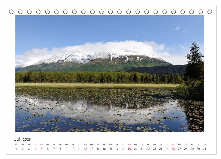 Produktbild: ALASKA - Bilder aus dem S&uuml;den (Tischkalender 2026 DIN A5 quer), CALVENDO Monatskalender