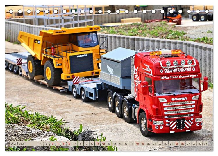 Produktbild: LKW Modelle beim Dampfmodellbautreffen in Bisingen (Tischkalender 2026 DIN A5 quer), CALVENDO Monatskalender