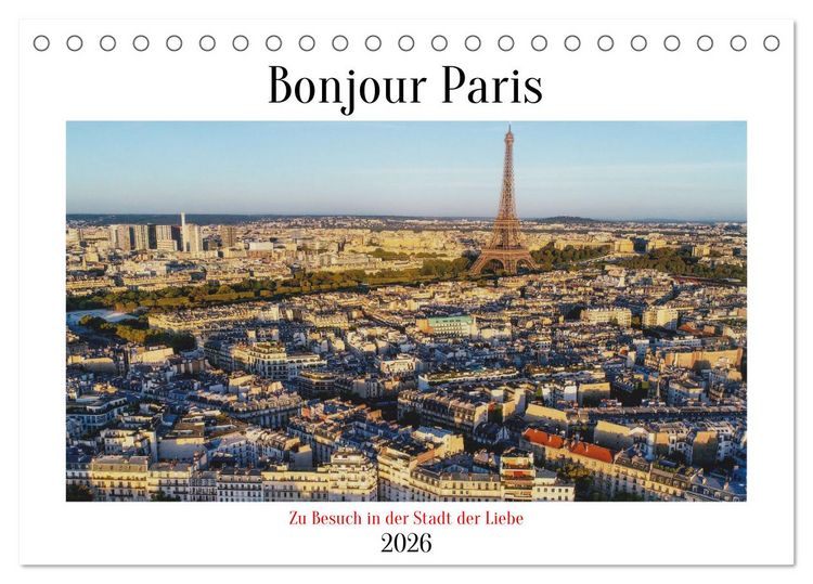 Produktbild: Bonjour Paris (Tischkalender 2026 DIN A5 quer), CALVENDO Monatskalender