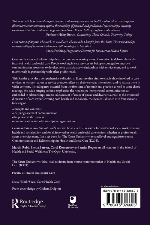 Produktbild: Communication, Relationships and Care