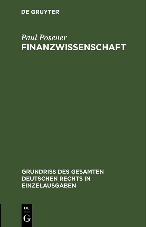 Produktbild: Finanzwissenschaft