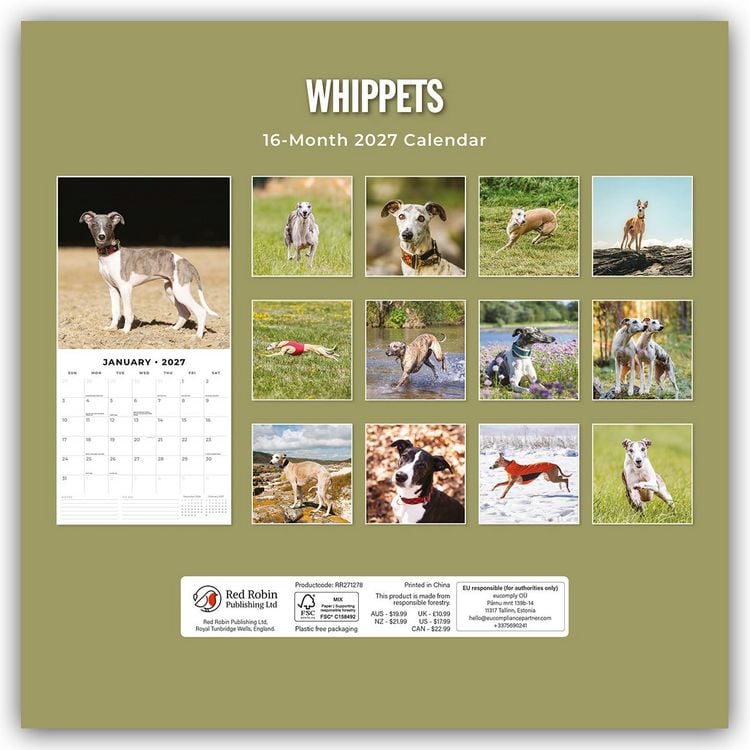 Produktbild: Whippets &ndash; Whippet 2027 &ndash; 16-Monatskalender