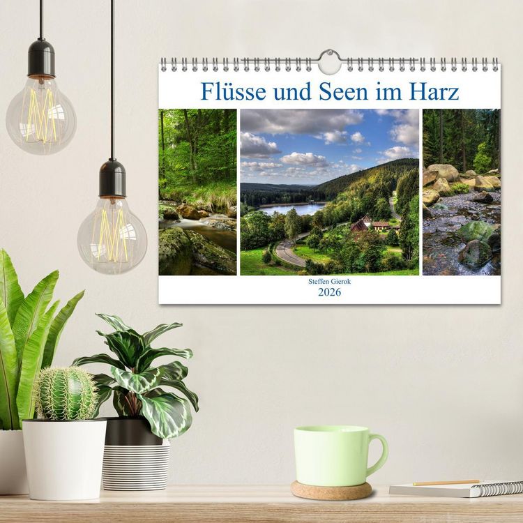 Produktbild: Fl&uuml;sse und Seen im Harz (Wandkalender 2026 DIN A4 quer), CALVENDO Monatskalender