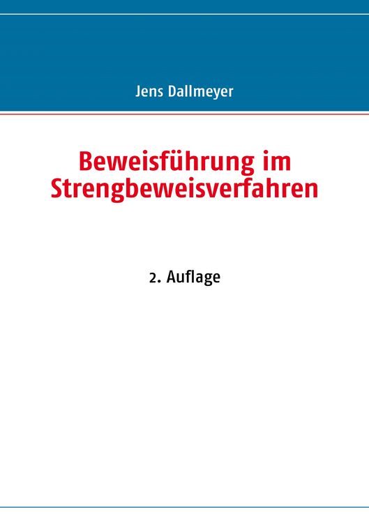 Produktbild: Beweisf&uuml;hrung im Strengbeweisverfahren