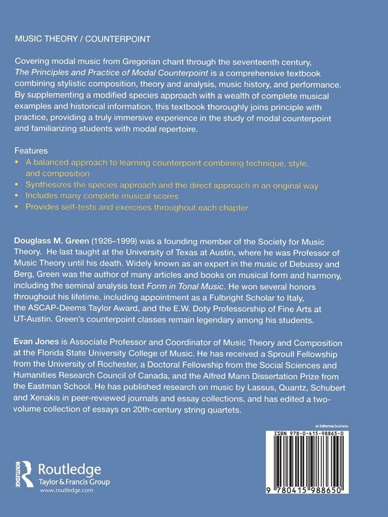 Produktbild: The Principles and Practice of Modal Counterpoint