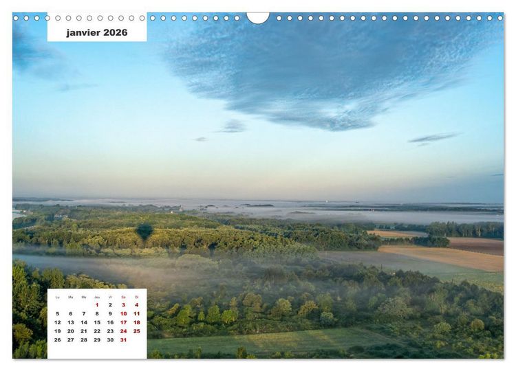 Produktbild: D&eacute;couverte de la Loire vue du ciel (Calendrier mural 2026 DIN A3 vertical), CALVENDO calendrier mensuel
