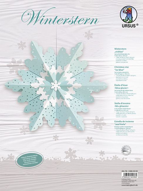 Produktbild: URSUS Winterstern, eisblau/polarwei&szlig;