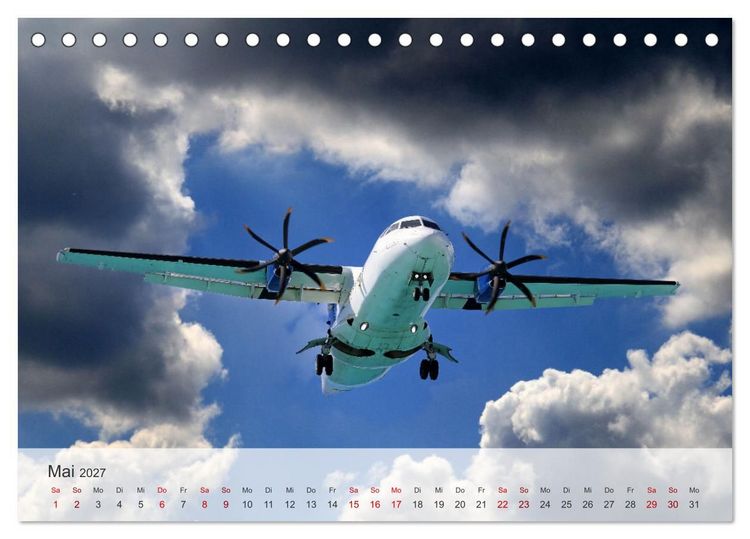 Produktbild: Flugzeuge &uuml;ber den Wolken (Tischkalender 2027 DIN A5 quer), CALVENDO Monatskalender