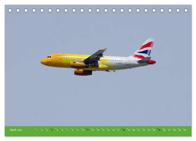 Produktbild: Die sch&ouml;nsten Flugzeug-Bemalungen (Tischkalender 2027 DIN A5 quer), CALVENDO Monatskalender
