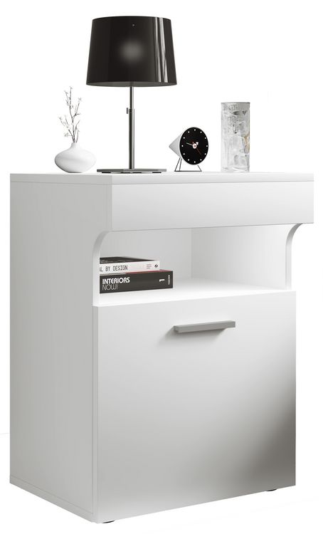 Produktbild: Holz Nachttisch Nachtschrank Schublade Slepal M