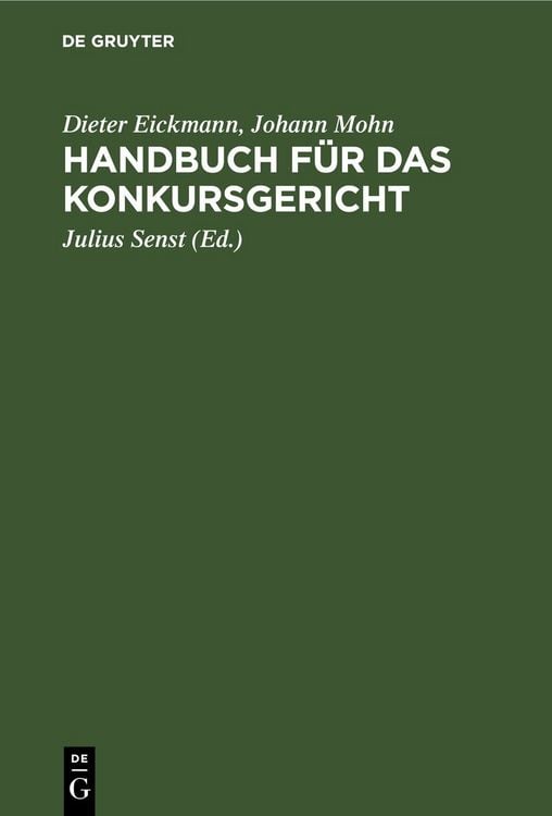 Produktbild: Handbuch f&uuml;r das Konkursgericht
