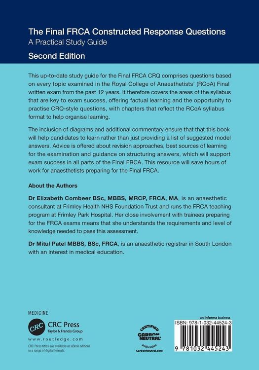 Produktbild: The Final FRCA Constructed Response Questions