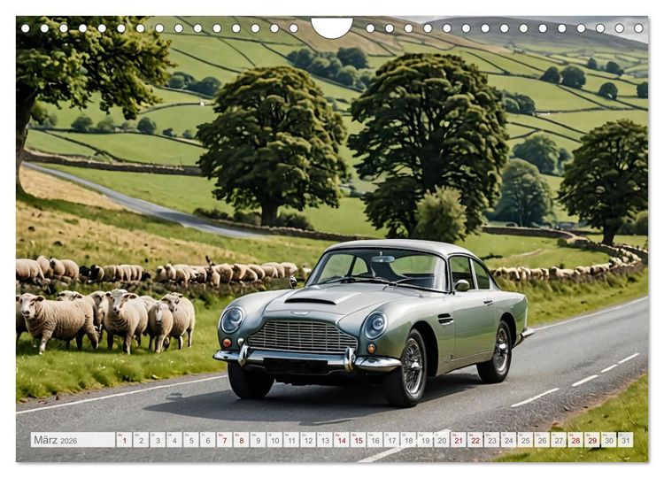 Produktbild: Virtual Classic Cars (Wandkalender 2026 DIN A4 quer), CALVENDO Monatskalender