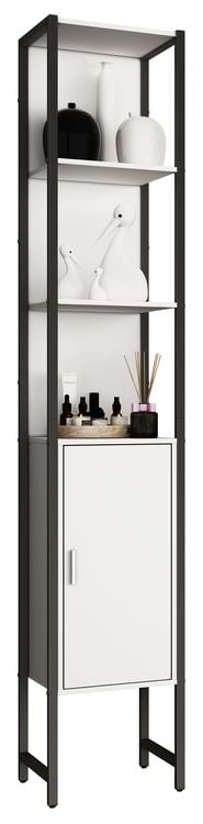 Produktbild: Holz Metall Badm&ouml;bel Badschrank Hochschrank Edino