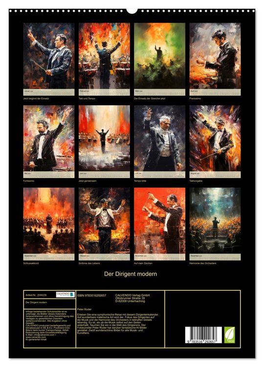 Produktbild: Der Dirigent modern (hochwertiger Premium Wandkalender 2026 DIN A2 hoch), Kunstdruck in Hochglanz