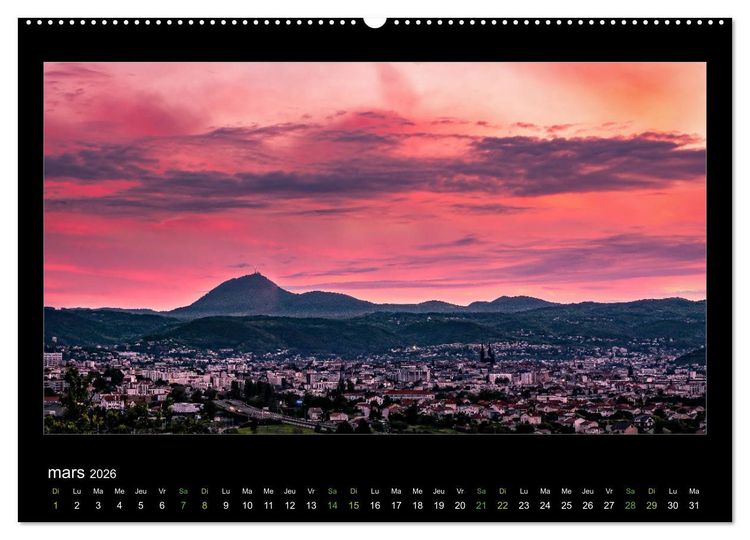 Produktbild: L'Auvergne est belle (Calendrier mural 2026 DIN A2 vertical) calendrier de bureau