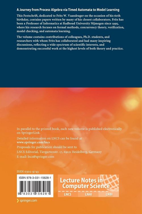 Produktbild: A Journey from Process Algebra via Timed Automata to Model Learning