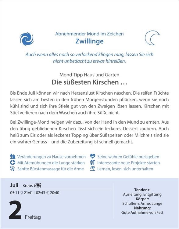 Produktbild: Leben mit dem Mond Tagesabrei&szlig;kalender 2027 - Praktische Tipps Tag f&uuml;r Tag