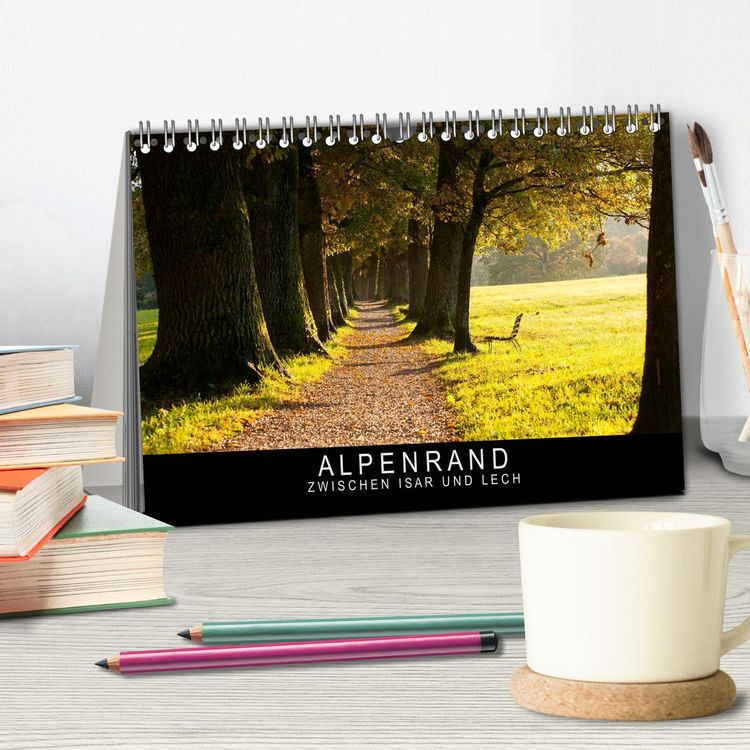 Produktbild: Alpenrand zwischen Isar und Lech (Tischkalender 2026 DIN A5 quer), CALVENDO Monatskalender