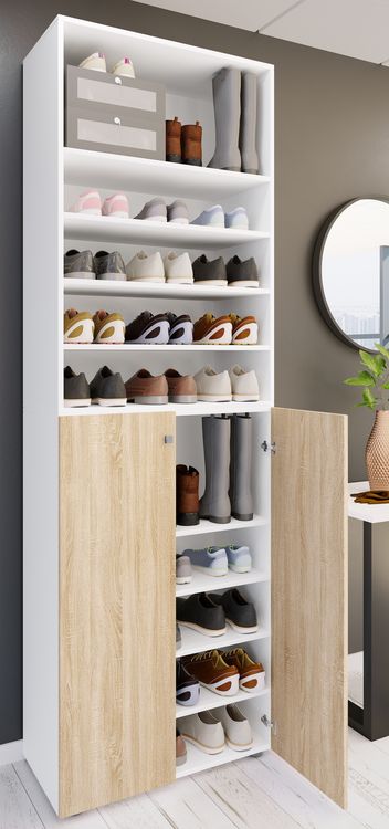 Produktbild: XL Holz Gro&szlig;er Schuhschrank Schuhkommode Lona 10
