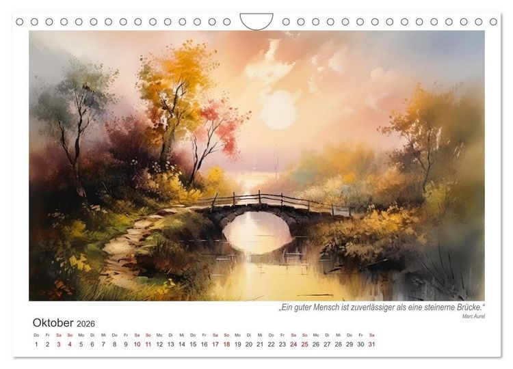 Produktbild: Br&uuml;ckenromantik (Wandkalender 2026 DIN A4 quer), CALVENDO Monatskalender