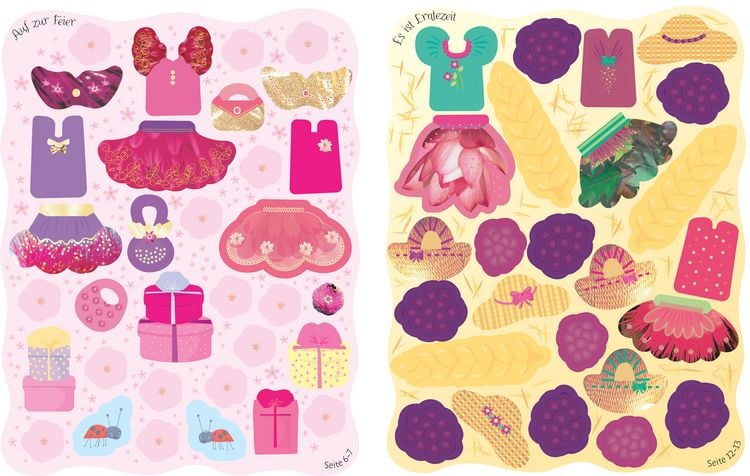 Produktbild: Meine glitzernden Anziehpuppen-Stickerb&uuml;cher mini: Im Ballett, Feen, Freundinnen und Prinzessinnen