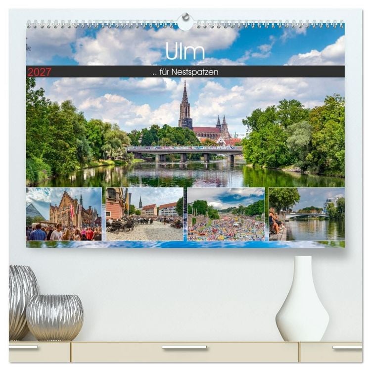 Produktbild: Ulm f&uuml;r Nestspatzen (hochwertiger Premium Wandkalender 2027 DIN A2 quer), Kunstdruck in Hochglanz