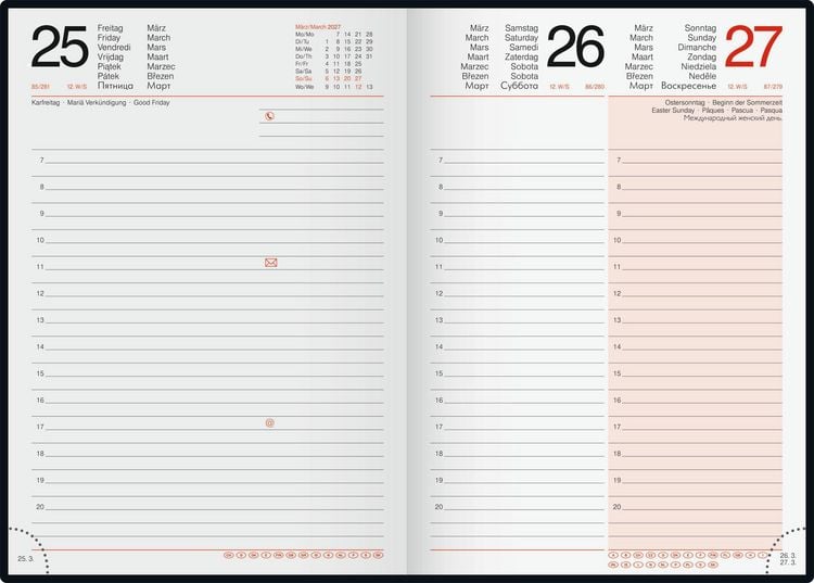 Produktbild: rido/id&eacute; 7026033017 Buchkalender Mod. Mentor 2027 A5, Kunstleder, dunkelgr&uuml;n