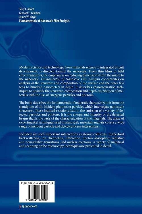 Produktbild: Fundamentals of Nanoscale Film Analysis
