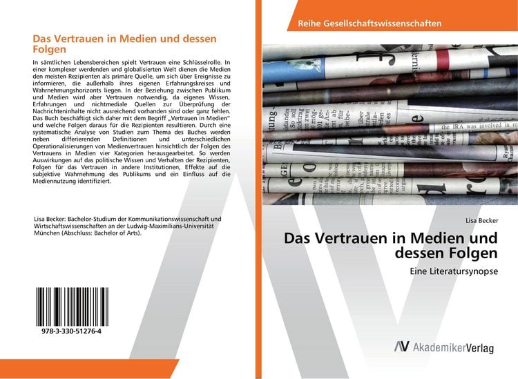 Produktbild: Das Vertrauen in Medien und dessen Folgen