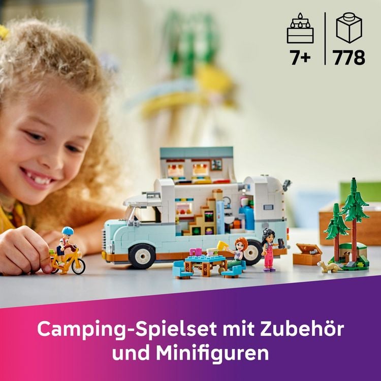 Produktbild: LEGO Friends Wohnmobil, Spielzeug mit Wohnwagen, Geschenkidee 42663