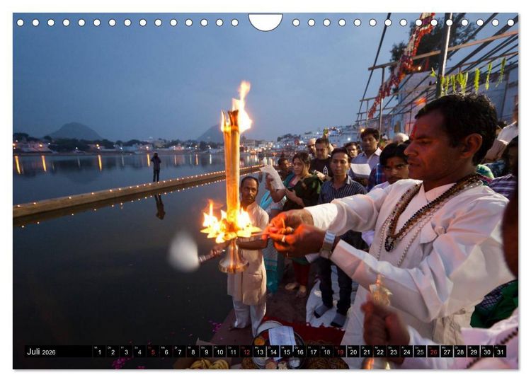 Produktbild: Farbenfrohes aus Indien (Wandkalender 2026 DIN A4 quer), CALVENDO Monatskalender