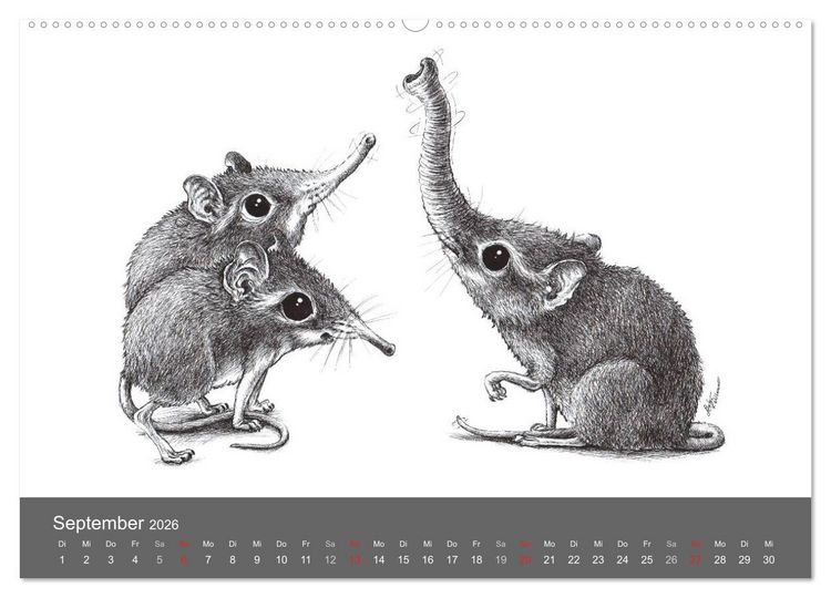 Produktbild: TIERONISCH (hochwertiger Premium Wandkalender 2026 DIN A2 quer), Kunstdruck in Hochglanz