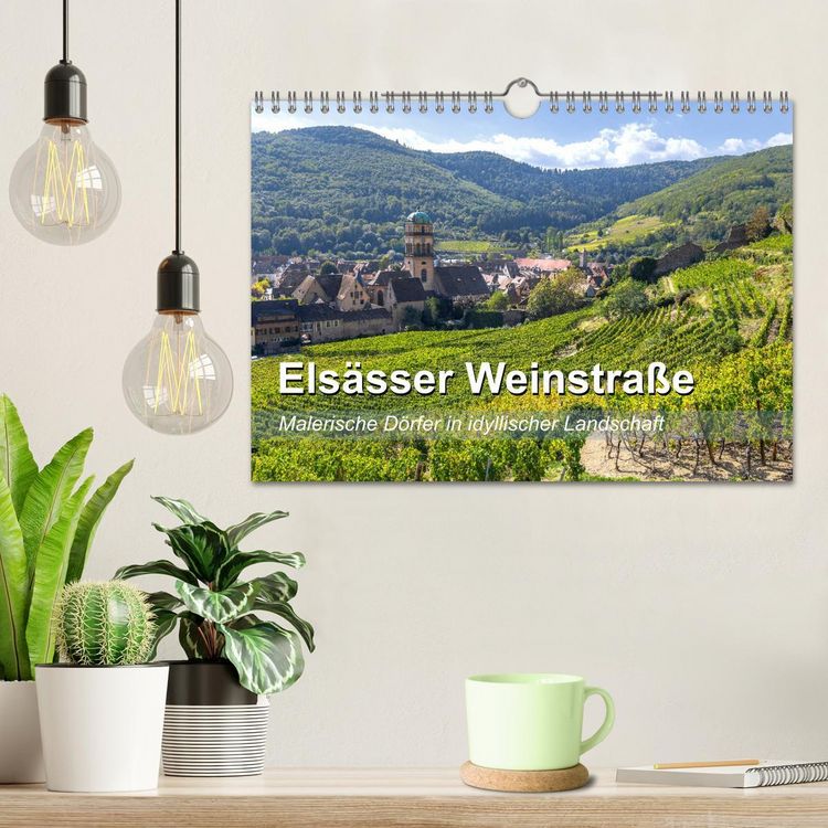 Produktbild: Els&auml;sser Weinstra&szlig;e, malerische D&ouml;rfer in idyllischer Landschaft (Wandkalender 2026 DIN A4 quer), CALVENDO Monatskalender