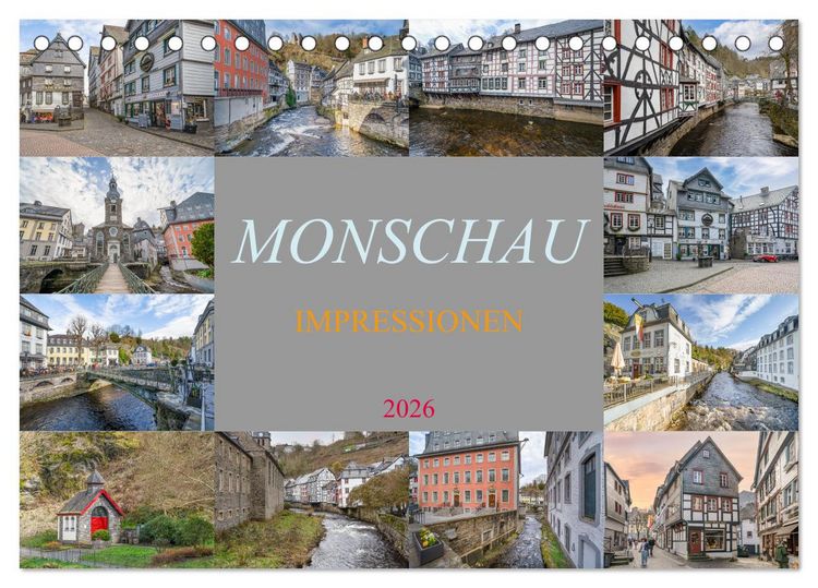 Produktbild: Monschau Impressionen (Tischkalender 2026 DIN A5 quer), CALVENDO Monatskalender