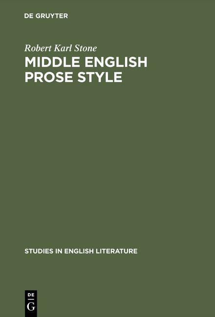 Produktbild: Middle English prose style